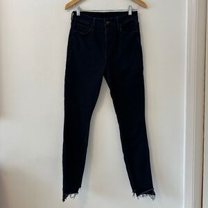 Mother Denim The Stunner Zip Two Step Fray Jeans in Holding Hands | Size 28